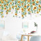 Runtoo Sunflower Wall Stickers Hanging Vines Floral Wall Art Decal for Kitchen Girls Bedroom Bathoom Kids Wall Decor