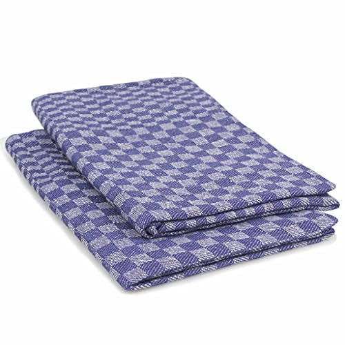 Sterzbachs Grubentücher Baumwolle - Max - Küchentücher 50x100 cm - 2er Set - Küchenhandtücher 220 GSM - trockentücher Küche - Geschirrtücher Blau