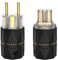 Viborg Reines Kupfer VE503G High End Schukostecker + VF503G IEC Kaltgeräte Stecker Kupplung 2er Set (reines Kupfer vergoldete)