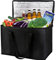 musbus XL-Large Insulated Grocery Shopping Bags, Black, Reusable Bag,Thermal Zipper,