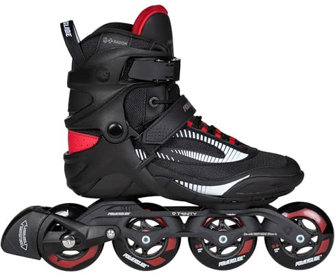 Powerslide Phuzion Radon Charcoal 84 Fitness Inline Skate für Herren und Damen, in schwarz/rot
