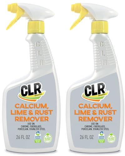 CLR Calcium, anti-calcaire et anti-rouille, élimine le calcium, dissout les dépôts de calcaire, élimine les taches de rouille tenaces et les dépôts d'eau dure, flacon pulvérisateur de 737,1 g (lot de
