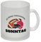 American Football Glas Tasse mit Spruch An jedem verdammten Sonntag eine dekorative Tasse für die Community Footballfans Sport Kaffeetasse Amerika Sportler Footballer
