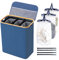 BRIAN & DANY Wäschekorb 3 Fächer mit Deckel Wäschesammler Wäsche Sortiersystem Herausnehmbaren Wasserabweisender Faltbarer Wäschebox Schmal Laundry Basket 145L für die Familie XXL Blau