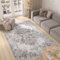 TAPISO Valley Teppich Kurzflor Vintage Weiß Creme Schwarz Blumen Rahmen Oriental Used Effekt Verwischt Wohnzimmer Schlafzimmer ÖKO-TEX 200 x 300 cm