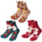 Bseical 3 Paar Weihnachtssocken Für Frauen,Kuschelsocken Damen Weihnachtssocken,Flauschige Wintersocken,Weihnachtsstrumpf Personalisiert,Flauschig Warm Socken Wintersocken,Weihnachten Geschenk (A)