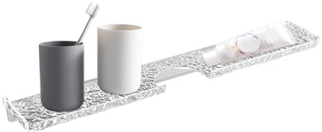 Fulenyi Étagère de lavabo de Salle de Bain au-Dessus du Robinet - Étagère de Rangement pour évier,Porte-éponge de Salle de Bain, Organisateur d'évier pour Cuisines, Tringle de