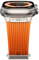 NewWays Silikon Armband kompatibel mit Apple Watch 49mm 46mm 45mm 44mm 42mm(Serie 3 2 1),Sports Ersatzarmband für iWatch Ultra 2/Ultra Series 10 9 8 7 6 5 4 3 2 1 SE Herren Damen,Orange/Titan Stecker