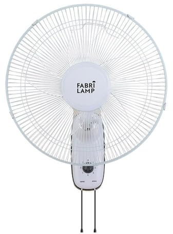 Ventilador Pared Cudo Blanco 3 Vel. 45w Oscilante 5 Aspas Transp. 53x43x30 Cm