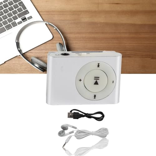 Portable Music Player,Long Battery Life Mp3 Player,Aluminum Alloy Material Clear Sound Music Player, with Earphone and USB Cable (Silver)