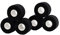 Vendari Lot de 6 rubans adhésifs de sport Tape 3,8 cm x 10 m Noir