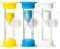 Lot de 3 sabliers dentaires de 2 minutes avec ventouse pour enfants Compte à rebours pour des dents saines (bleu, jaune et blanc)