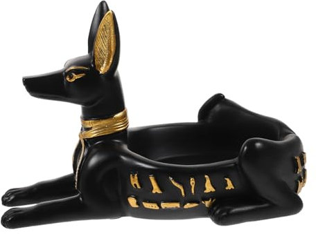 GREENADSCAPE Ornements de Chien égyptien Boite Rangement Boite de Rangement Ornement de Poisson Betta Caisson de Rangement Porte Bijoux Assiette décorative pour Bijoux Plateau à Bijoux