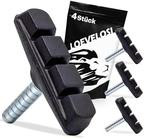 LOEVELOSI Cantilever Bremsbacken Set - 4er Pack Bremsklötze, Bremsschuhe 55mm Fahrrad Bremsbeläge Cantilever - Hohe Performance & Langlebigkeit für Felgenbremsen - Fahrrad Bremsklötze Cantilever