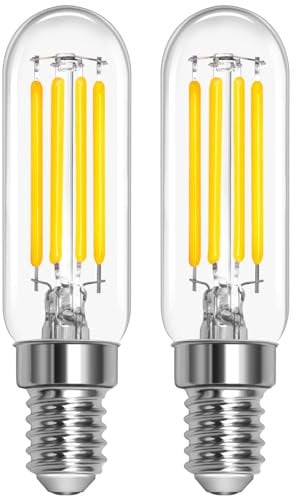 T22 E14 LED Fridge Bulbs 3W Cool White 6000K, SES Pygmy Bulbs Energy Saving Replacement for E14 Refrigerator Bulb 28W, AC 220-240V, 300 Lumen, Non-Dimmable, Small Screw Night Light Bulbs, Pack of 2