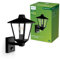 Philips Kinno Außenwandleuchte mit Sensor, Up-Light, Max. 25 Watt, E27-Fassung, Schwarz