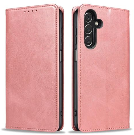 LBH Handyhülle Smartphone-Hülle für Samsung Galaxy A13 5G Klapphülle Magnetverschluss Kartenfächer Geldfach Standfunktion Case Etui Rundumschutz Schutzhülle Rosa