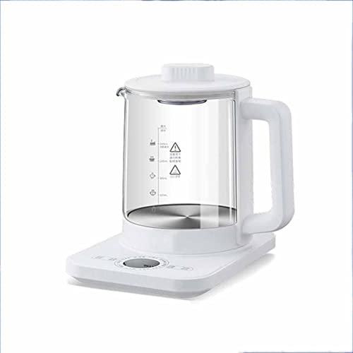 GPDNBIEU, 1.6L HAutomatic Glass Preserving Pot Portable Multi Cooker Tea Smart Appointment with Adjustable Temperature