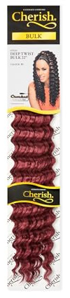 Cherish/Deep Twist Bulk 22'' / Crochet Hair Braids/Colour - Color BG (Burgundy)