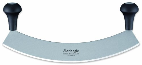 triangle 41 234 36 00 Wiegemesser 36 cm, gehärtet Made in Solingen/Germany professionelle Qualität Kräutermesser Pizzamesser XXL groß