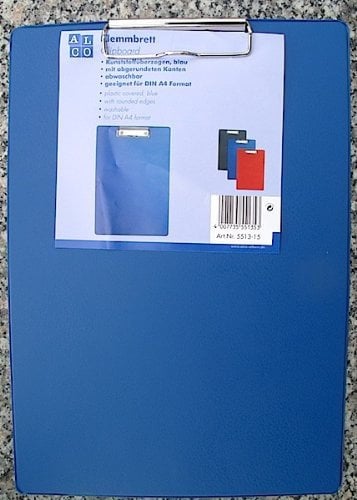 ALCO 5513-15 Klemmbrett Schreibplatte A4 Preishit blau