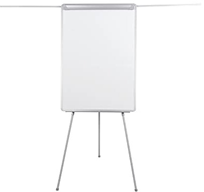 Bi-Office Flipchart Tripod Easel Easy with extendable arms, Magnetic, Aluminium Frame, Grey, Euro (70 x 100 cm)