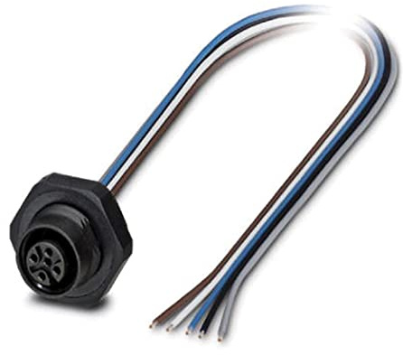 PHOENIX CONTACT SACC-DSI-M12FS-5CON-PG9/0.5 P Sensor/Aktor Einbausteckverbinder, 5 Polig, 5 x 0.25mm² Anschlussquerschnitt, 13.689g Gewicht
