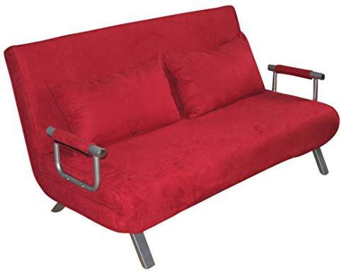 ITALFROM Sofa-Bett, 152 x 69 x 83 cm, Rot