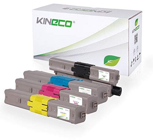 4 Toner kompatibel mit Oki C301 C321 DN MC-332 DN 340 Series 342 DN DNW - 44973536 44973535 44973534 44973533 - Schwarz 2.200 Seiten, Color je 1.500 Seiten