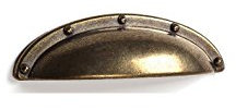 Reunion Industrial Möbelgriff Möbelgriffe Zamak Klappgehäuse Leder alten 64 mm