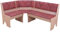 moebel direkt online Eckbank 124x165 cm Silvia buche Natur/Terracotta Vintage