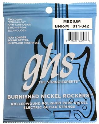 GHS BNRM 11 - 50 Medium Burnished Nickel Rocker Guitar String Set