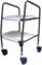 Aidapt Wingmore Sturdy Height Adjustable Trolley. Clip on/off Trays. Ideal for Transferring Meals, Dinner, Tea etc