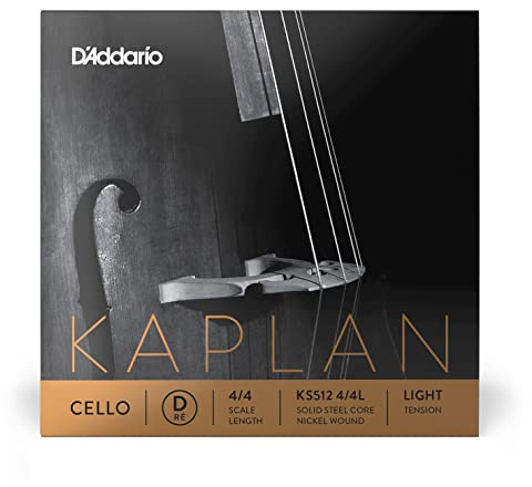 D'Addario Kaplan Cello String - Single D String - KS512 4/4L - Cello Strings - 4/4 Scale, Light Tension