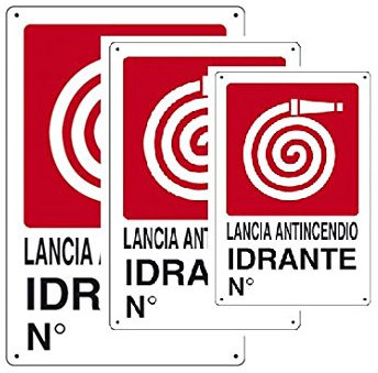 'IRPot – 3 x panneaux de signalisation en PVC Lance Incendie N ° 07702710 incendie