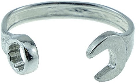 Pirantin 14th Idea for Husband - Spanner Bangle Bracelet - Men's Stamped with 14 Years