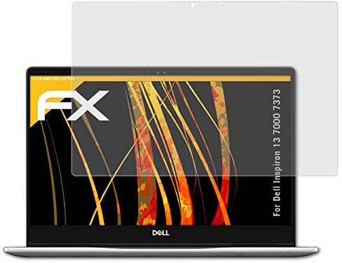 atFoliX Panzerfolie kompatibel mit Dell Inspiron 13 7000 7373 Schutzfolie, entspiegelnde und stoßdämpfende FX Folie (2X)