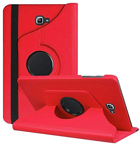 Todobarato24h Funda Compatible con Samsung Galaxy Tab A 2016 T580/T585 A6 10.1 ROJA Tablet GIRATORIA 360º