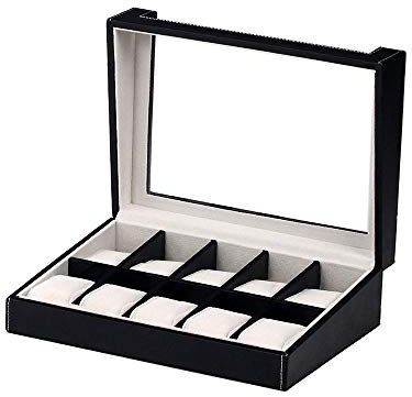 Rothenschild Uhrenbox RS-3041-10BL für 10 Uhren Black