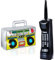 Gejoy 2 Stück Aufblasbare Radio Boombox Aufblasbares Handy Aufblasbare Rock Star Toy Requisiten für 80er 90er Party Dekorationen 80er Accessoires Deko 90er Jahre Party 90er Spielzeug