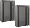 vidaXL 2X Faltschrank Kleiderschrank Stoffschrank Campingschrank Garderobe Schrank Regal Textilschrank Garderobenschrank Grau 110x45x175cm Stoff