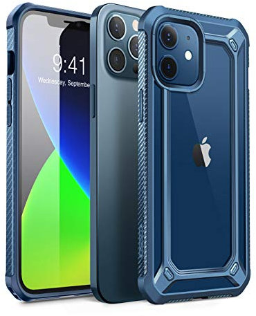 SUPCASE Unicorn Beetle EXO Series Case for iPhone 12 / iPhone 12 Pro (2020 Release) 6.1 Inch, Premium Hybrid Protective Clear Bumper Case (Aqua)