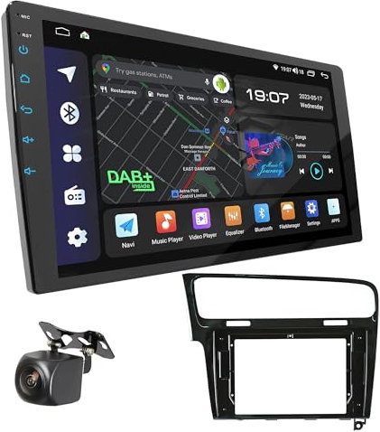 UGAR Compatibile per Volkswagen Golf 7 2012+ 10 Pollici Android 13 DSP 4GB+64GB Autoradio DAB+ HD Full Touch Screen Navigazione GPS