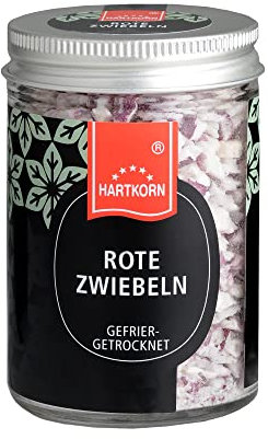 Rote Zwiebeln, gefriergetrocknet - 11 g im Gourmet Glas von Hartkorn - wiederverschließbar und wiederbefüllbar