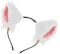 Sibba Christmas Decor Cat Ears Headband with Bells Kawaii Plush Furry Fox Ear Hair Hoop Headwear Hair Band For Women Girls Valentines Cosplay Hairband Easter Party Costume Hair Accessories (White)