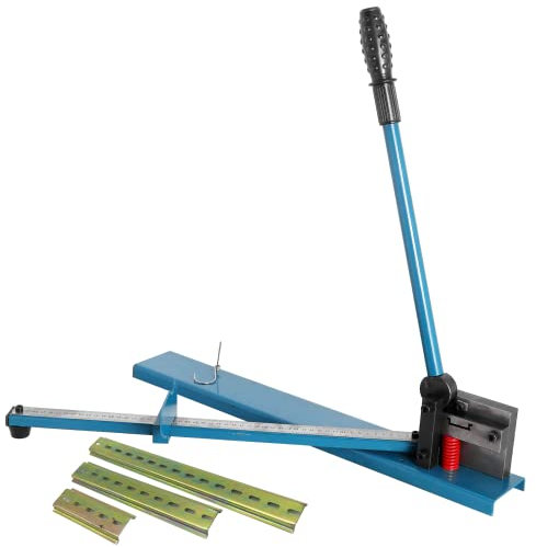 MXBAOHENG Coupe-rail DIN en acier avec règle de mesure pour couper les rails en acier (bleu)