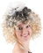 TSHAOUN 80's Wild Child Wig Fancy Dress Short Hairpieces Pop Party 80s Short Blonde Pixie Hairpieces Wigs 80s Pop Star Wig Womens 1980s Blonde Curly Diva Accessory Wild Child Celebrity Fancy Dress