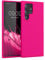 kwmobile Case Compatible with Samsung Galaxy S22 Ultra Case - TPU Silicone Phone Cover with Soft Finish - Neon Pink