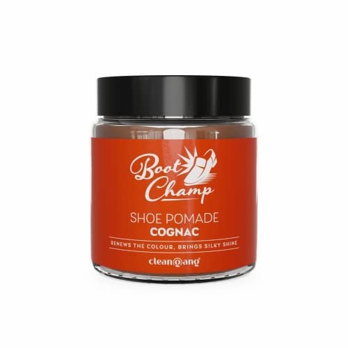 CleanGang - Schuhcreme cognac für alle Arten von Glatt-Leder - cognac Lederpflege für einen seidigen Glanz - Lederfarbe frischt die Farbe der Schuhe auf - ergiebige Schuh-Pflege-Creme 100ml