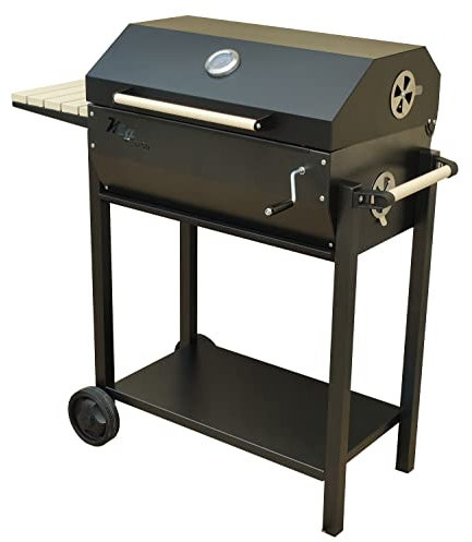 MG- Barbacoa de Carbón, Parrilla Elevable, Asador con Tapa para Ahumar o Asar. Prepara las mejores Carnes, Pescados y Verduras a la Parrilla o al Horno en tu Barbacoa de Carbon